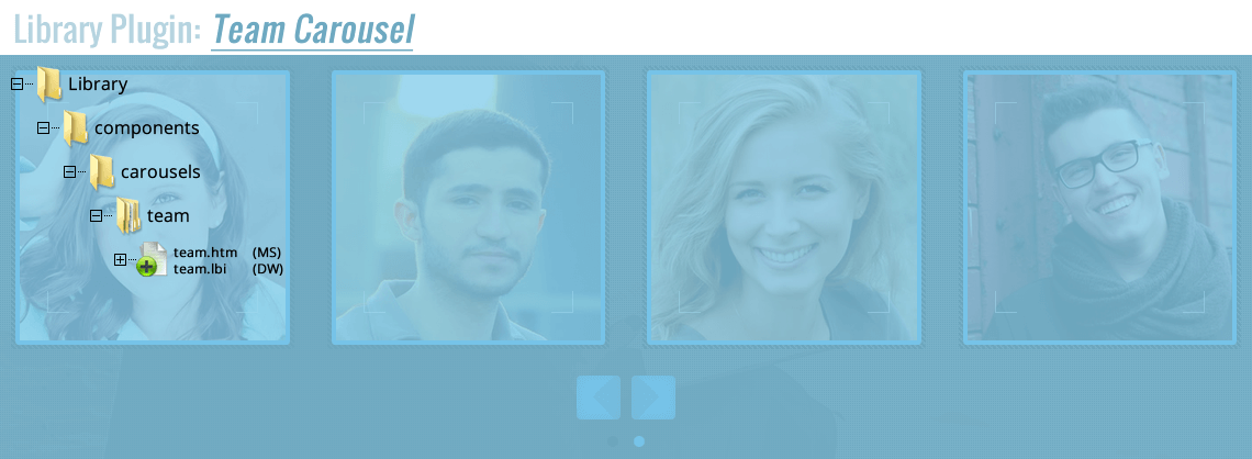 Team carousel component library